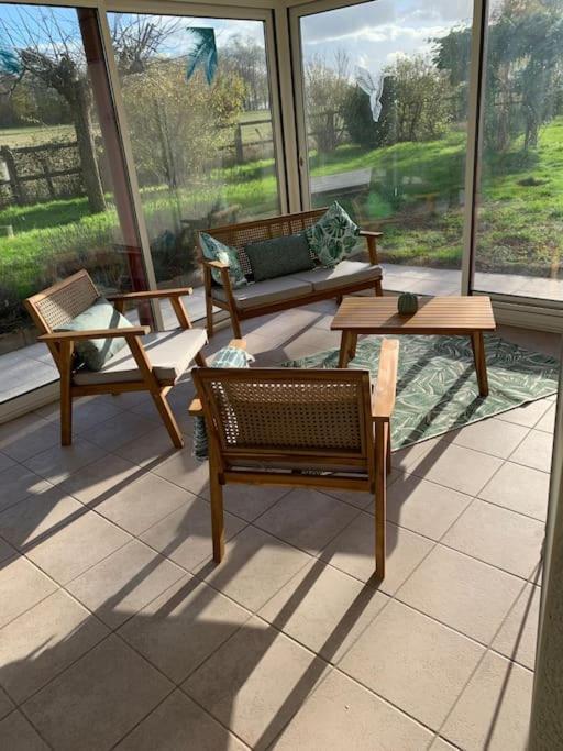Gite 3 Etoiles Les Gourlines Avec Balneo, Veranda, Piscine Et Garage 아베르메스 외부 사진